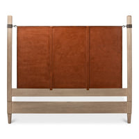 woven leather headboard king bed