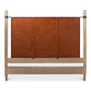 woven leather headboard king bed