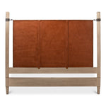 woven leather headboard king bed