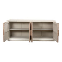 antique white and weathered reclaimed pine sideboard cabinet