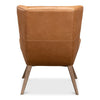 tan leather tufted lounge chair contemporary