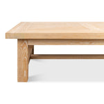 natural oak finish rectangular coffee table 