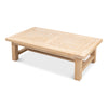 natural oak finish rectangular coffee table 