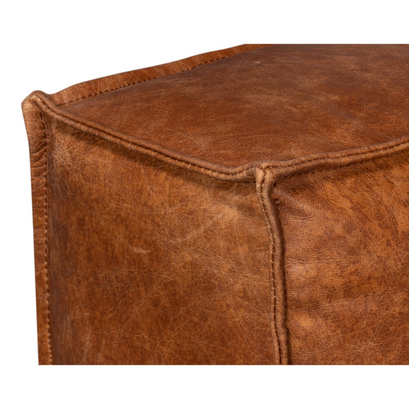 Brown leather couch