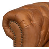 Tan leather studded couch