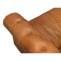 Tan leather studded couch