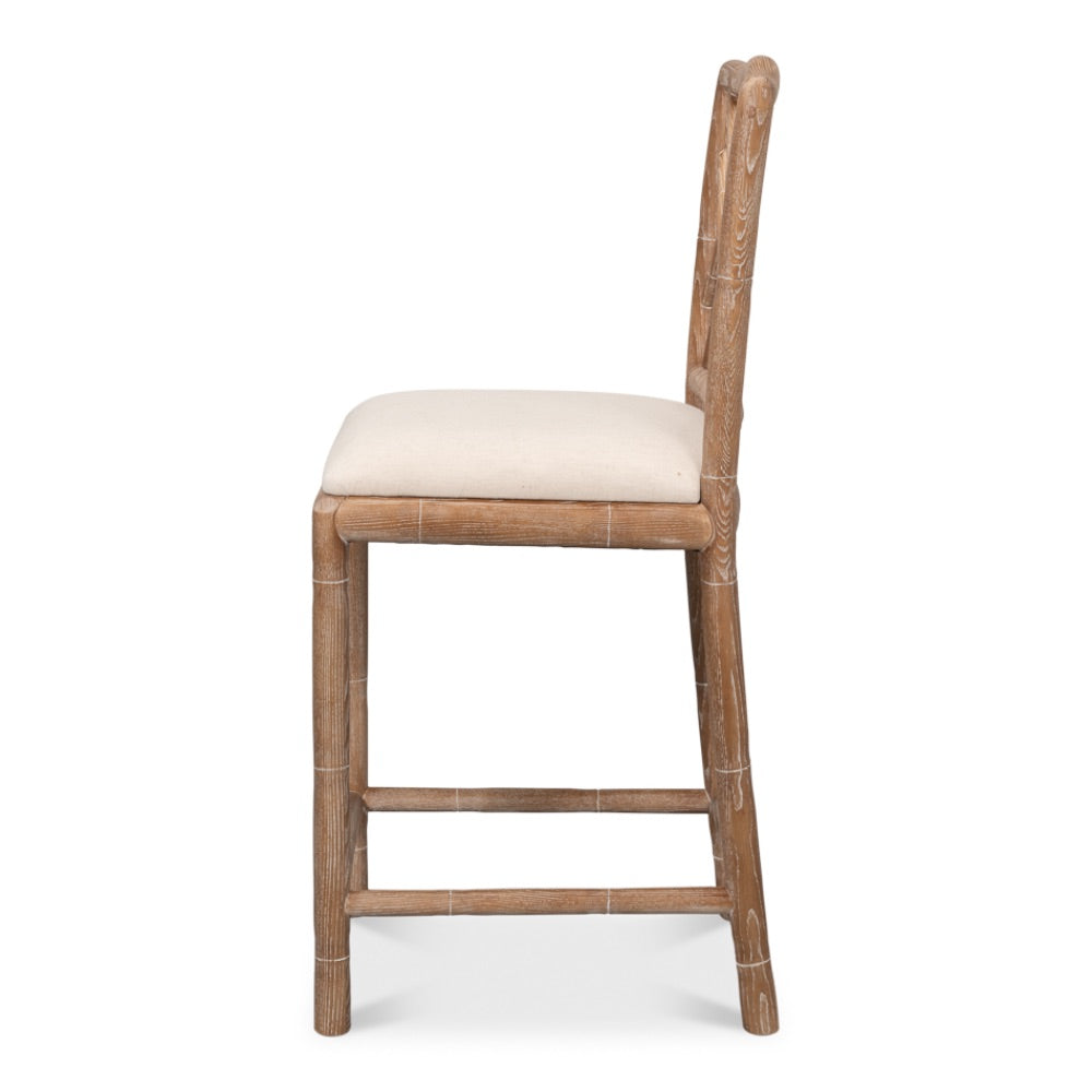 white wash oak counter stool