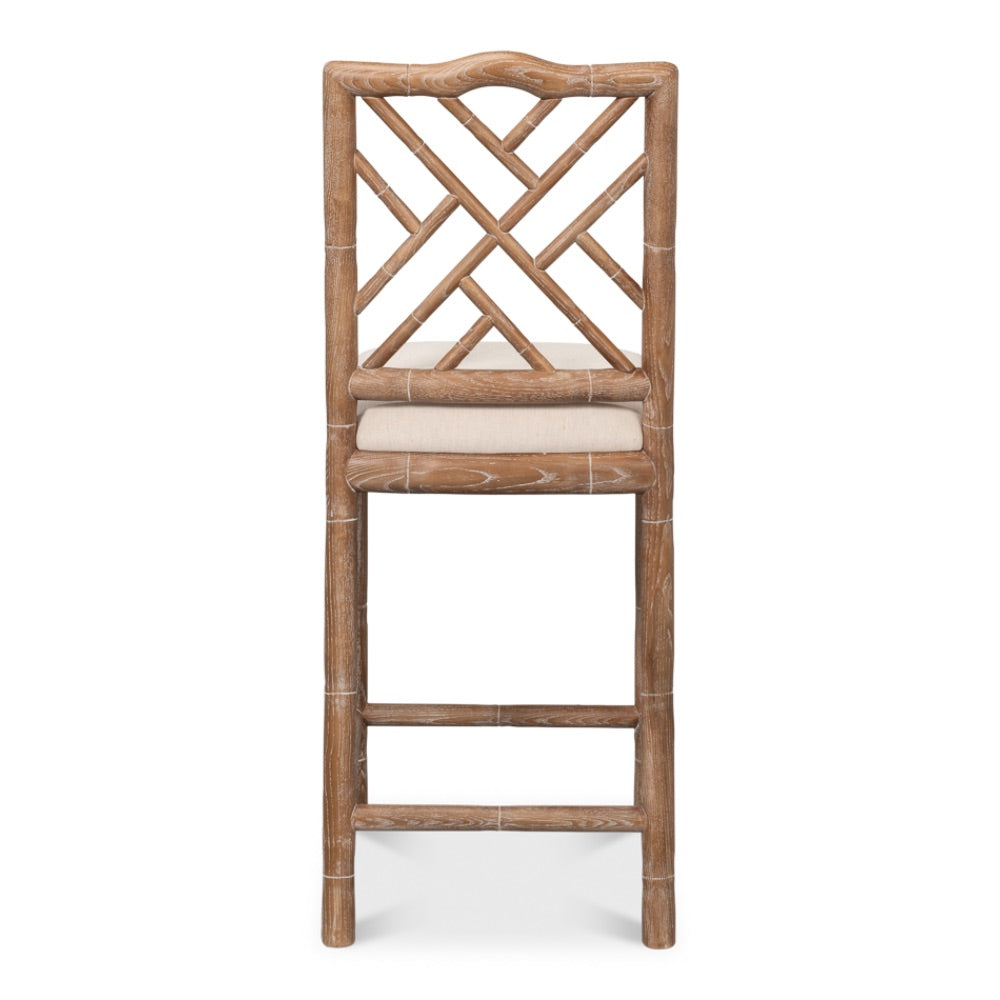 white wash oak counter stool