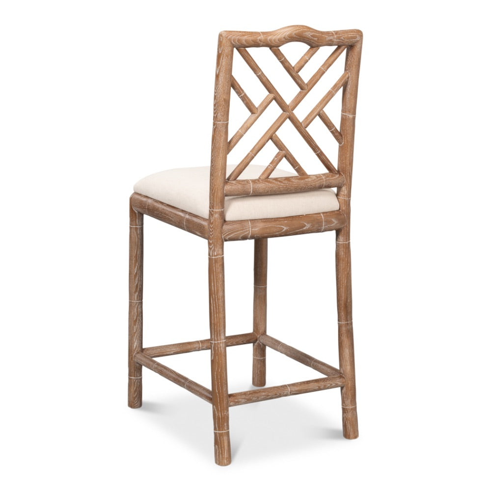 white wash oak counter stool