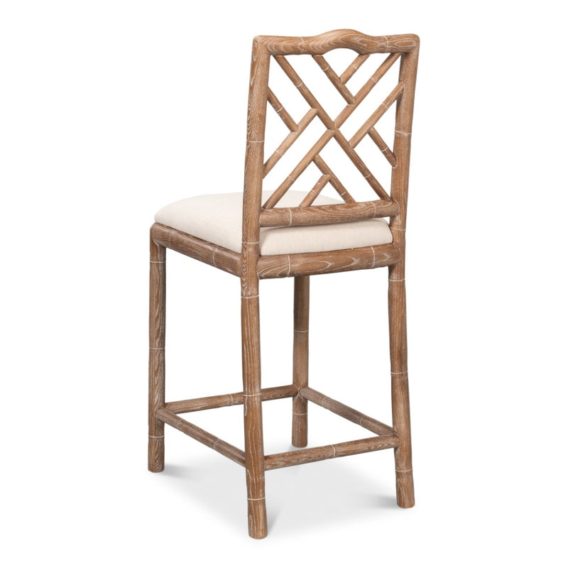 white wash oak counter stool