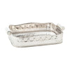 tray rectangle silver cutouts decorative swags embossed