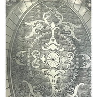 tray rectangle silver cutouts decorative swags embossed