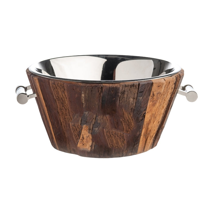 cooler bucket wood glass handles