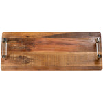 wood tray reclaimed glass handles