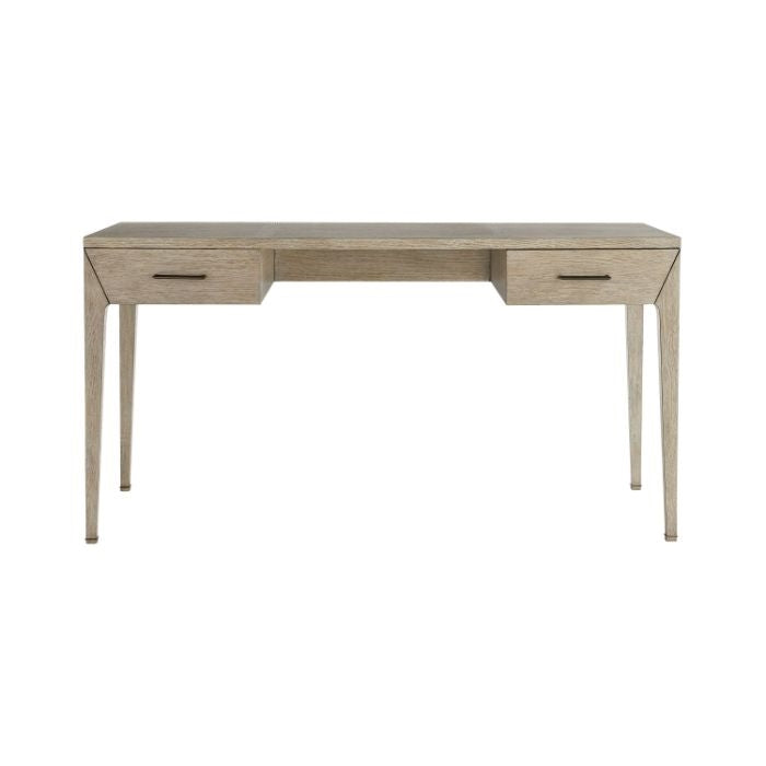 Oak Desk - Dublin - Antique Brass Details