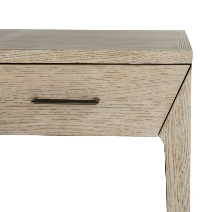 Oak Desk - Dublin - Antique Brass Details