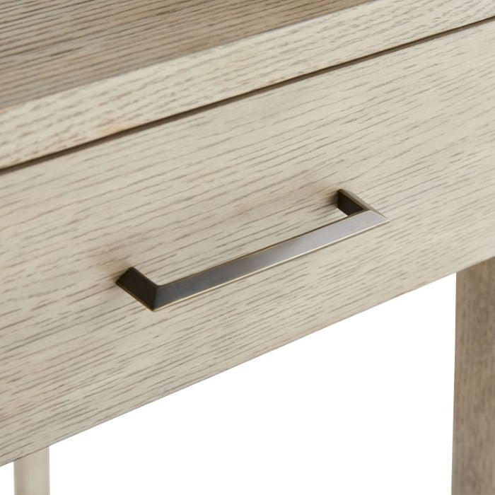 Oak Desk - Dublin - Antique Brass Details