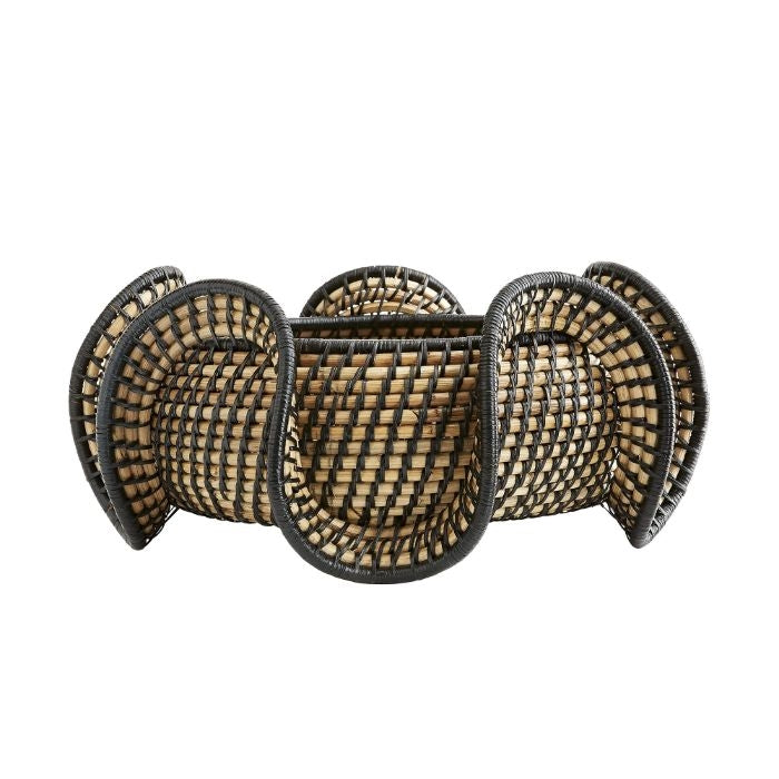 natural and black basket