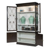 window grilles glass doors china cabinet lighted umbria finish