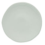 dinner plate set stoneware off white matte dot edge