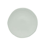 dessert plate set stoneware off white matte dot edge