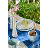 dessert plate set stoneware off white matte dot edge
