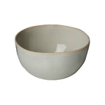 off white rim pale blue stoneware bowl