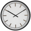 wall clock dark brown nailhead detail round