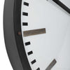 wall clock dark brown nailhead detail round