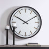wall clock dark brown nailhead detail round