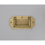 Unique grey dresser with gold accessories