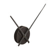 round wall clock floating dial natural stain
