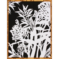 nature black white foliage wall art