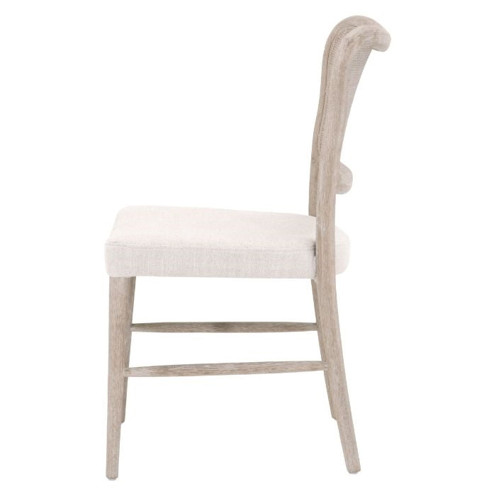 natural gray oak dining chair cane back