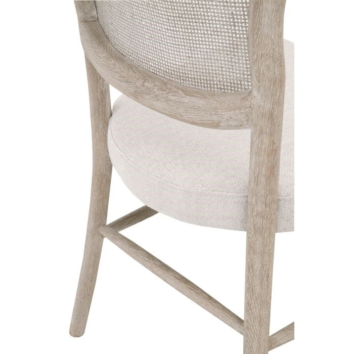 natural gray oak dining chair cane back