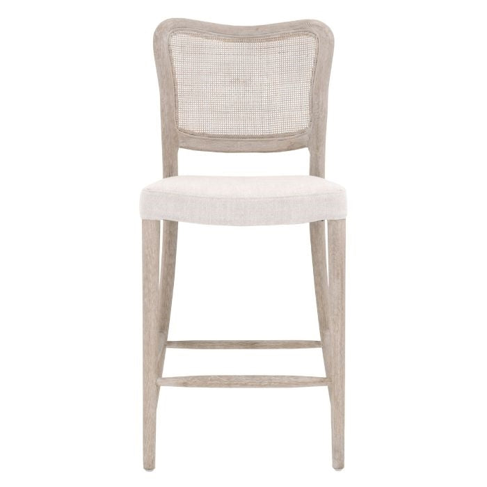natural gray oak counter stool cane back