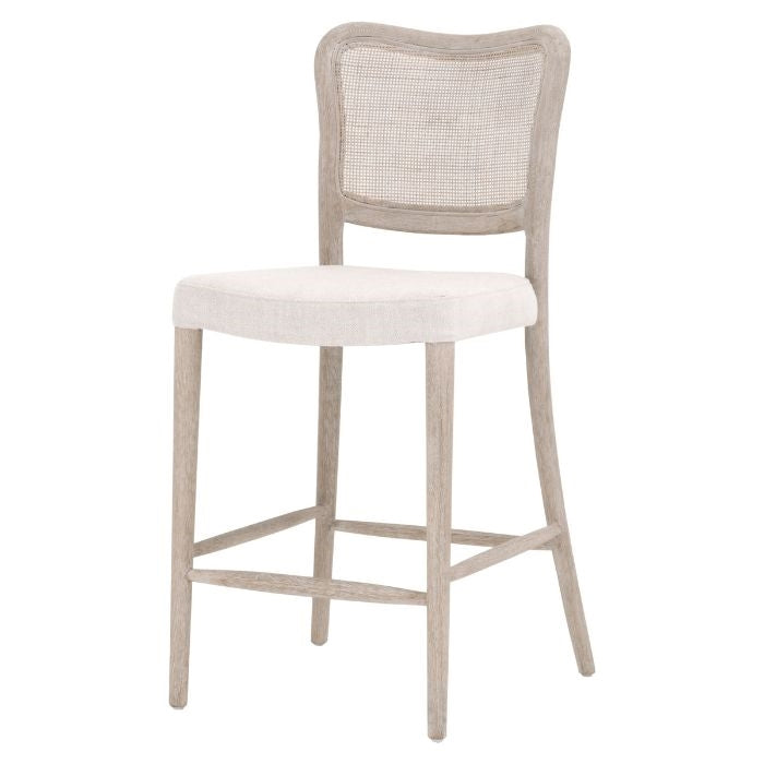 natural gray oak counter stool cane back