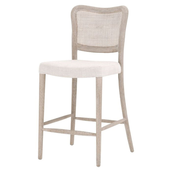 natural gray oak counter stool cane back