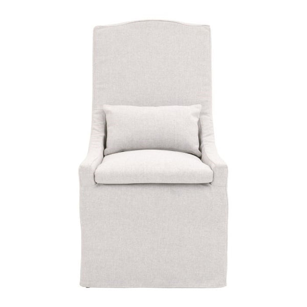 cream neutral slipcover dining chair