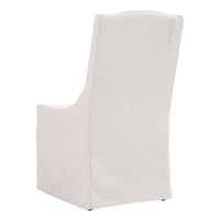 cream neutral slipcover dining chair