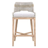 organic natural white taupe rope barstool