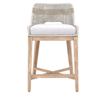 counter stool organic white taupe rope natural