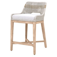 counter stool organic white taupe rope natural