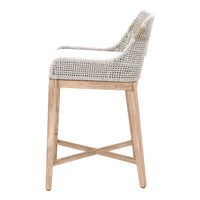 counter stool organic white taupe rope natural
