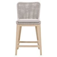 counter stool rope mahogany neutral mesh outdoor