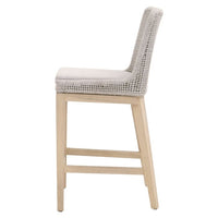counter stool rope mahogany neutral mesh outdoor