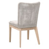 dining chair mahogany neutral mesh outdoor rope