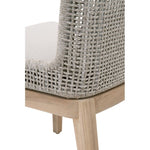 dining chair mahogany neutral mesh outdoor rope