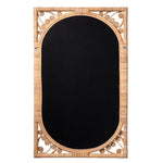 rattan frame wall mirror