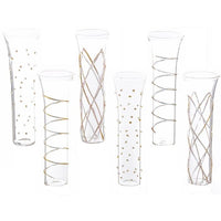 champagne flutes gold accents glass set contemporary